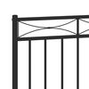 vidaXL Metal Replace Headboard Black 135 cm