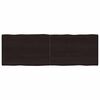 vidaXL Table Top Dark Brown 180x60x(2-4) cm Treated Solid Wood Live Edge