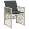 vidaXL 5 Piece Garden Dining Set with Cushions Light Grey Poly Rattan