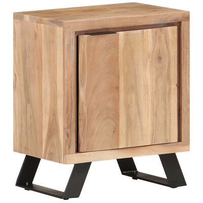 vidaXL Bedside Cabinet 40x30x50 cm Solid Acacia Wood with Live Edges