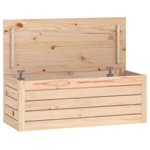 vidaXL Storage Box 89x36,5x33 cm Solid Wood Pine