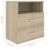 vidaXL Bed Cabinets 2 pcs Sonoma Oak 50x32x60 cm