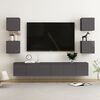 vidaXL 7 Piece TV Cabinet Set High Gloss Grey Engineered Wood