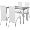 vidaXL Five Piece Dining Set White