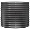 vidaXL Garden Planter Galvanised Steel 80x80x68 cm Anthracite