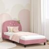vidaXL Children's Bed Frame with Headboard Pink 90 x 190 cm Velvet