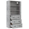 vidaXL Highboard Concrete Grey Engineered Wood