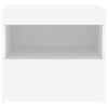 vidaXL Bedside Cabinet with LED Lights White 50x40x45 cm