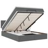 vidaXL Ottoman Bed with Mattress & LEDs Dark Grey Queen Fabric