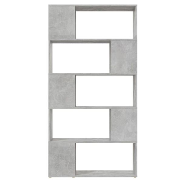vidaXL Book Cabinet Room Divider Concrete Grey 80x24x155 cm Engineered Wood