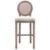 vidaXL Bar Chairs 2 pcs White Linen