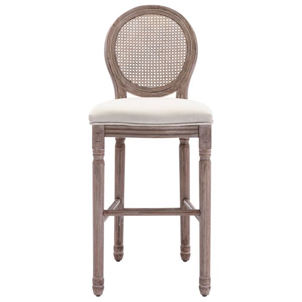 vidaXL Bar Chairs 2 pcs White Linen