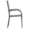 vidaXL 3 Piece Garden Dining Set Grey
