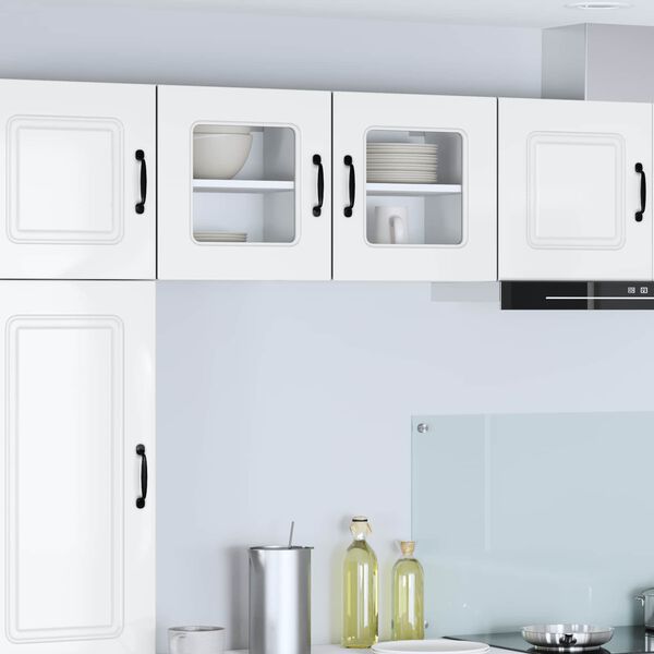 vidaXL Kitchen Cabinet Kalmar 2 pcs High Gloss White 40 x 31 x 40 cm