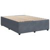 vidaXL Box Spring Bed with Mattress Dark Grey Queen Velvet