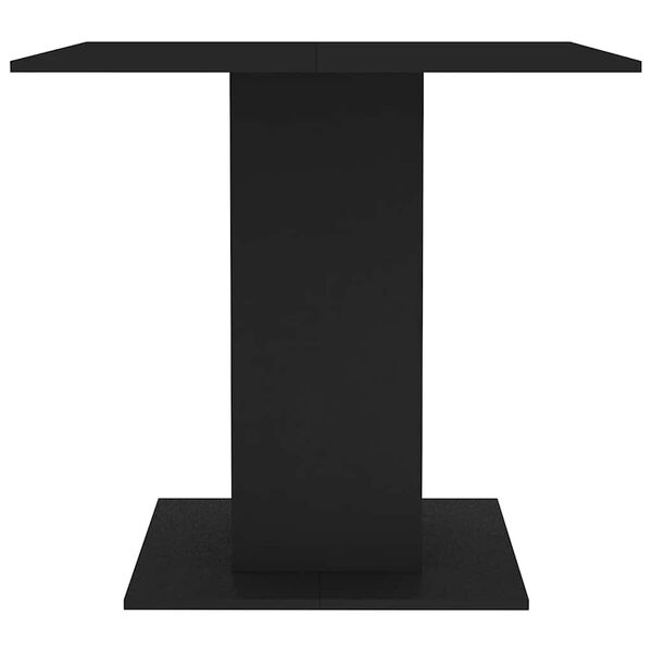 vidaXL Dining Table Black 80x80x75 cm Engineered Wood