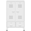 vidaXL Industrial Wardrobe White 67x35x107 cm Steel