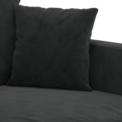 vidaXL 3-Seater Sofa Black 180 cm Velvet