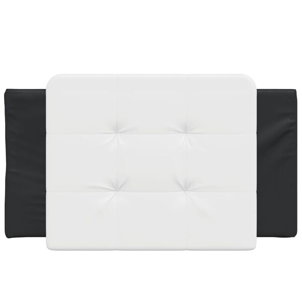 vidaXL Headboard Cushion "Zadar" White and Black 90 cm Faux Leather