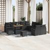 vidaXL Garden Sofa Set with Cushion with Storage 13 pcs Black