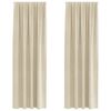 vidaXL Blackout Curtains 2 pcs Cream 140 x 260 cm Velvet