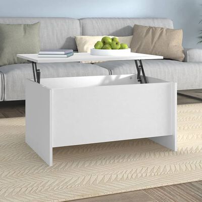 vidaXL Coffee Table White 80x55.5x41.5 cm Engineered Wood