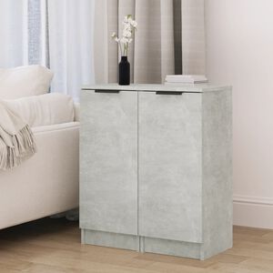 vidaXL Sideboards 2 pcs Concrete Grey 30x30x70 cm Engineered Wood