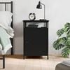 vidaXL Bedside Cabinet Black 40x42x60 cm Engineered Wood