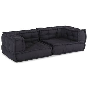 vidaXL 2-seater Modular Sofa Anthracite 140x70x36 Fabric