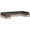 vidaXL Outdoor Sofa Set 10 pcs Natural and Anthracite