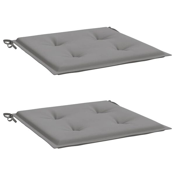 vidaXL Garden Chair Cushions 2 pcs Grey 40x40x4 cm Oxford Fabric