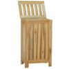 vidaXL Laundry Basket Natural Solid Teak Wood