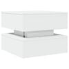 vidaXL Coffee Table with LED Lights White 50x50x40 cm