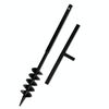 vidaXL Ground Drill with Handle Auger Bit 100 mm Double Spirals Steel Black