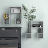 vidaXL Wall Shelf 2 pcs Concrete Grey 50x15x50 cm Engineered Wood