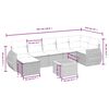 vidaXL 8 Piece Garden Sofa Set with Cushions Grey Poly Rattan