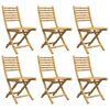 vidaXL Folding Garden Chairs 6 pcs 43x54x88 cm Bamboo
