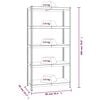 vidaXL 5-Layer Shelves 4 pcs Blue Steel&Engineered Wood