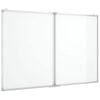 vidaXL Magnetic Whiteboard Foldable 100x80x1.7 cm Aluminium
