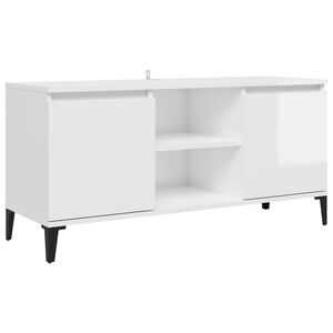 vidaXL TV Cabinet | Glossy white | Engineered wood | Standard | TV Cabinet
