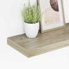 vidaXL Floating Wall Shelves 2 pcs Oak 60x23.5x3.8 cm MDF