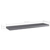 vidaXL Bookshelf Boards 8 pcs High Gloss Grey 40x10x1.5 cm Engineered Wood