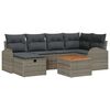 vidaXL Garden Sofa Set 7 pcs Grey Poly rattan