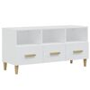 vidaXL TV Cabinet High Gloss White 102x36x50 cm Engineered Wood
