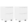 vidaXL Bedside Tables 2 pcs White 30.5 x 30 x 43 cm Engineered Wood