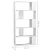 vidaXL Book Cabinet/Room Divider High Gloss White 80x24x159 cm Engineered Wood