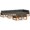 vidaXL Outdoor Sofa Set with Cushion 9 pcs Natural and Anthracite