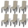 vidaXL Dining Chair | Set of 6 | Camel | 100% Polyester | Standard | Ergonomic