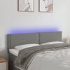 vidaXL LED Headboard Dark Grey 144 cm Fabric