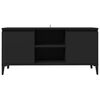 vidaXL TV Cabinet with Metal Legs Black 103.5x35x50 cm